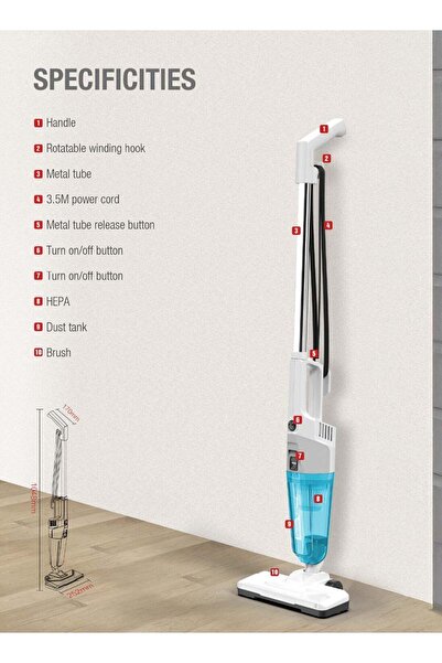 Electro general 2-in-1 Stick & Handheld Light Weight Vacuum Cleaner