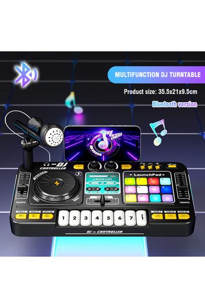 Choice خلاط دي جي للأطفال مزود بميكروفون ولوحة مفاتيح بيانو إلكترونية بتقنية ...