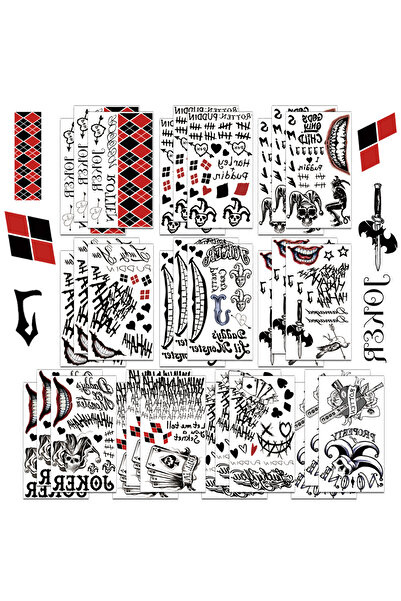 Choice ١٠ قطع من ملصقات وشم المهرج الإبداعية، بسيطة، مقاومة للماء، متينة، هدا...