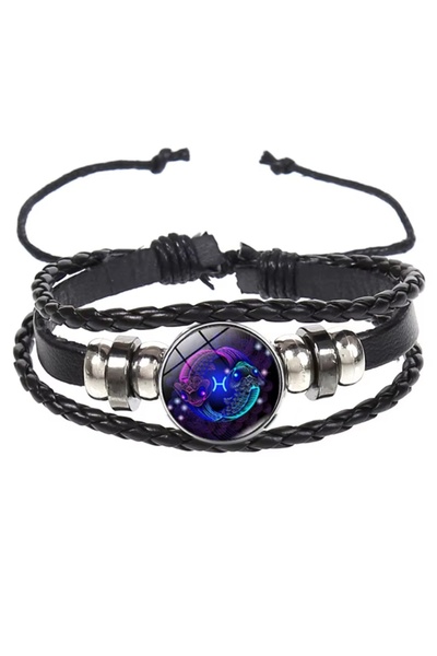 OEM Adjustable Glow-in-the-Dark Pisces Zodiac Bracelet