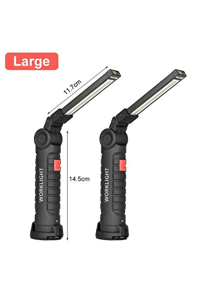 XIWANGFIRE مصباحان كبيران للعمل، قاعدة مغناطيسية قابلة لإعادة الشحن، قابلان ل...