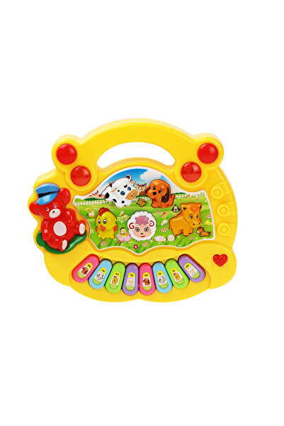 Choice لعبة موسيقية صفراء للأطفال مع أصوات حيوانات، بيانو كهربائي للأطفال، آل...