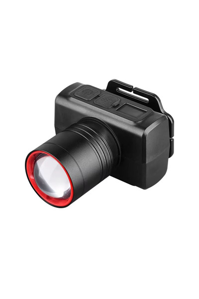 Choice مصباح أمامي LED أسود مزود بمستشعر، مصباح كشاف للتخييم، قابل لإعادة الش...