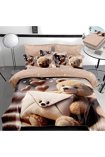 OEM Bed linen with elastic 180x200 for double bed 2 people, 4 pieces, DREAM-0727