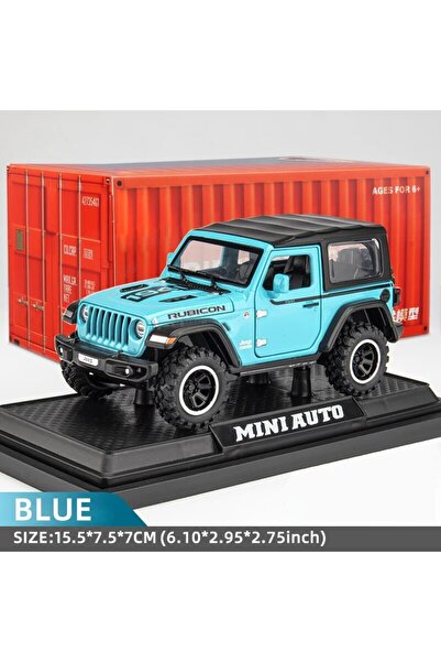 Choice سيارة لعبة زرقاء للطرق الوعرة بسبعة أبواب من طراز جيب رانجلر، مصنوعة م...