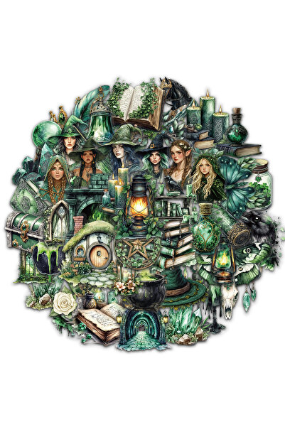 Choice 50PCS 50PCS Witch of the Woods Theme Stickers Scrapbooking Collage Mat...