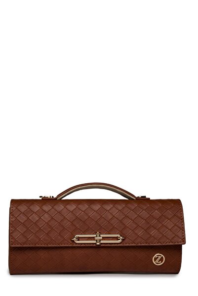 Zühre Patterned Tan Handbag Z0054