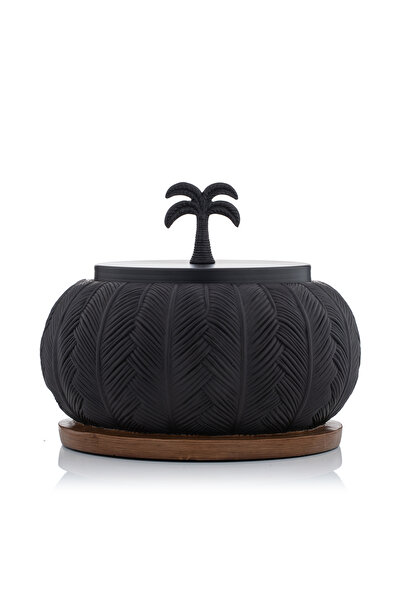 Blends سخان طعام بني اللون بسعة 2.8 لتر بمقبض على شكل شجرة نخيل