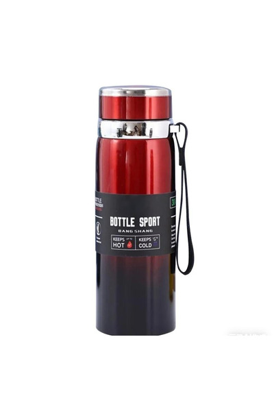 Choice زجاجة ماء حرارية حمراء سعة 1 لتر، تحافظ على الماء باردًا وساخنًا، مناس...