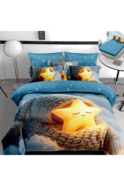 OEM Bed linen with elastic 180x200 for double bed 2 people, 4 pieces, Finet, ...