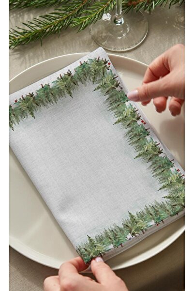 Markaev Σετ χαρτοπετσέτες 6 τεμαχίων από βαμβάκι Pine Forest