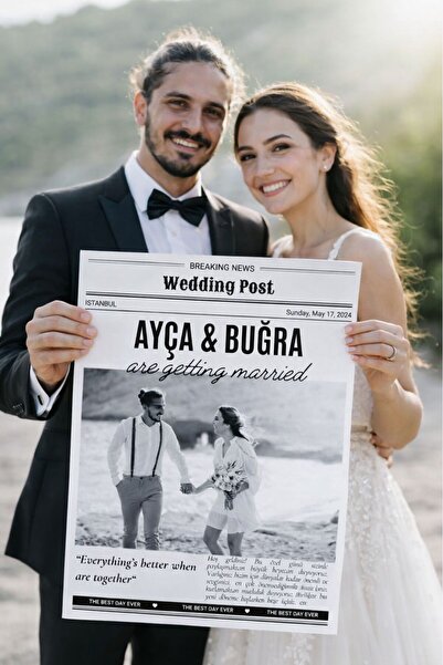 benden olsun Kişiye Özel Düğün Dergisi 4 SAYFA | A4 Boyutunda Kişiye Özel Tas...