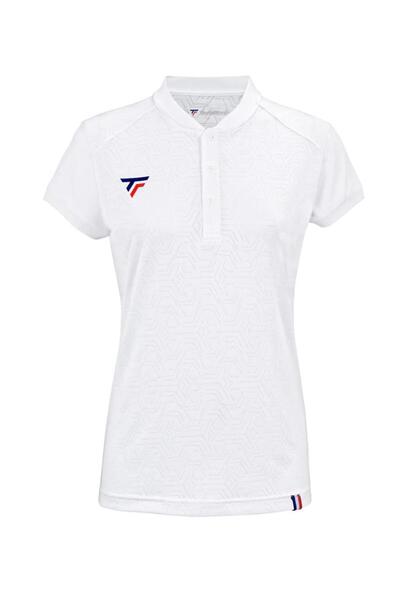 Tecnifibre تي شيرت نسائي من Team Mesh Polo باللون الأبيض