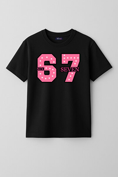 mixxi fashion Six Seven 67 Printed Short-Sleeved T-Shirt for Girls (4-13 Year...