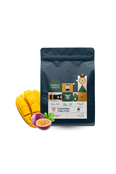 Microlot Roastery قهوة يلو فروت محصول انفيوجن فاخر من كولومبيا 250g, بمعالجة ...