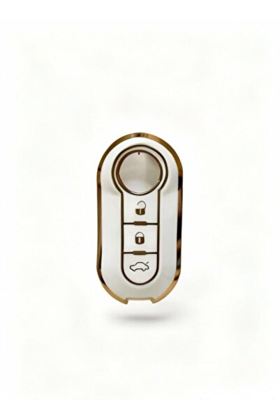 AutoHan Keys غطاء مفتاح دوبلو دوكاتو 500 ذهبي أبيض 3 مفاتيح