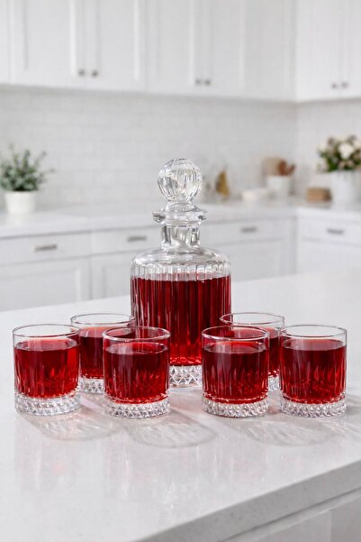 Maloria 7 Parça Eliza Kokteyl Seti | 1.5lt Karaf ve 6x300ml Su Bardağı