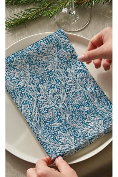 Markaev Blue Spring Cotton 4-Piece Napkin Set