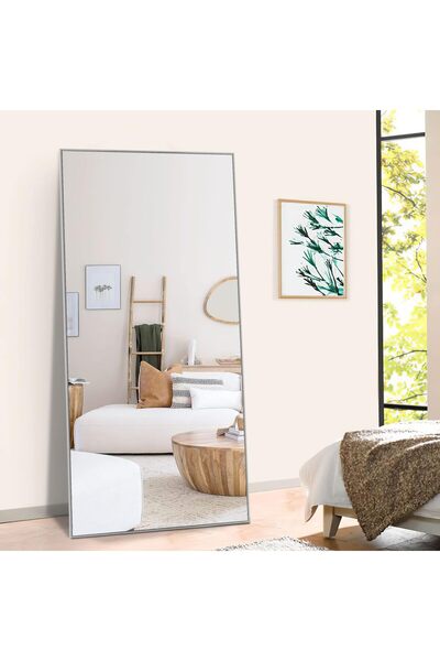 VALUE Full-length floor mirror with an aluminum frame (180 x 80 cm).