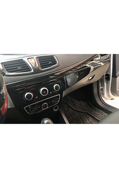 emrgarage RENAULT FLUANCE SİYAH RENK PİANO BLACK TORPİDO KAPLAMA SETİ