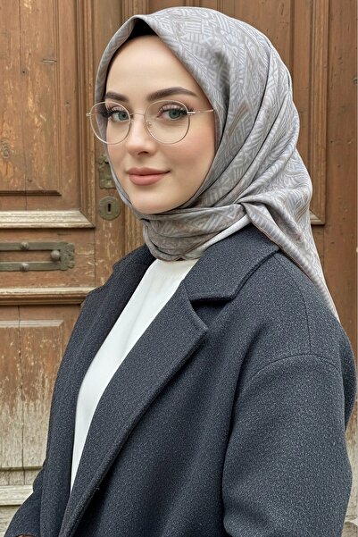 İmajButik Gray Soft Digital Cotton Scarf