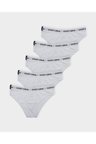 GOST LİRİA Chiloți slip pentru femei Bare, pachet de 5 - Alb