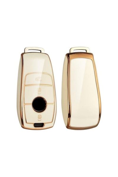 AutoHan Keys غطاء مفتاح مرسيدس FBS4 أبيض نانو