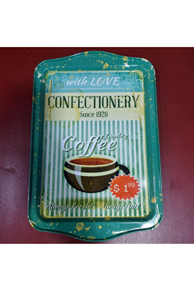 esdekor Large Metal Tray 33X22Cm 1 Piece