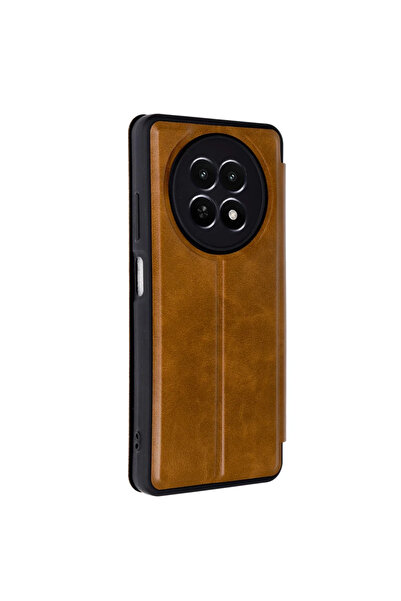 magicool Realme 12 5g Kılıf Flip Cover - Taba