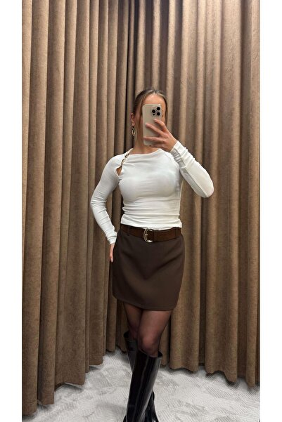 Maysa BEYAZ DAMLA AKSESUARLI BLUZ