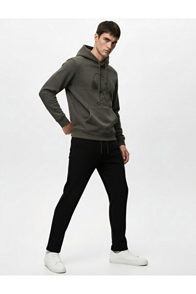 Koton Regular Fit Pocketed Textured Waist Lace-Up Sweatpants