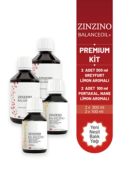 Zinzino Balance Oil+ Greyfurt Premier Kit (2 adet 300 ml Greyfurt + 2 adet 10...