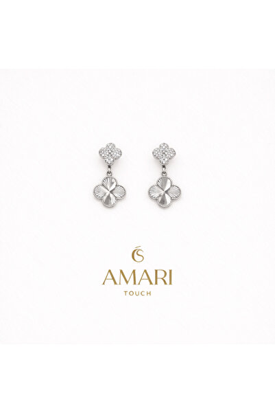 Amari İkili Yonca Model Gümüş Küpe