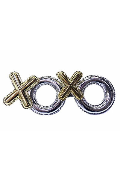 magicool نظارة حفلات XOXO مكتوبة باللون الفضي مقاس 17x7 سم