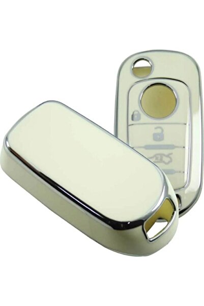 AutoHan Keys غطاء مفتاح إيجيا أبيض فضي 3 أزرار نانو