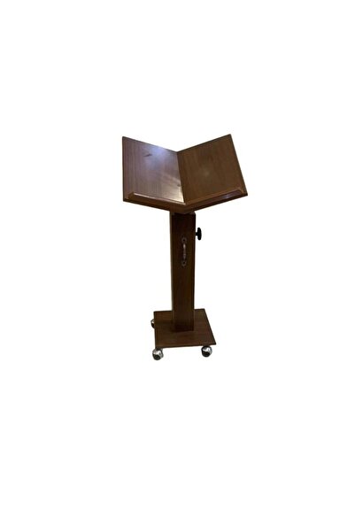 Generic Wooden Quran Stand with Wheels Adjustable Height