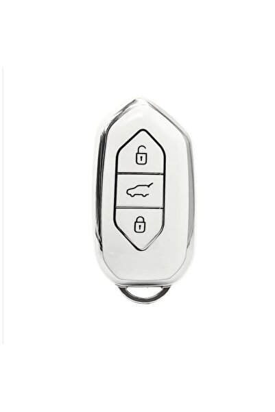 AutoHan Keys Togg T10X T10F Key Case White Silver 3 Keys