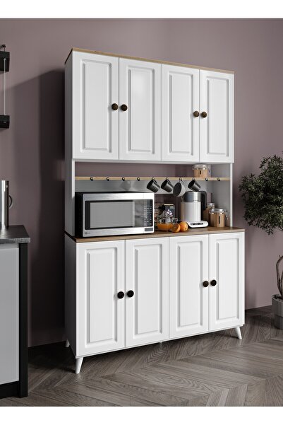 WENCE Stella Membran Kapaklı Kahve Köşesi Dolabı, Mutfak Dolabı, Erzak Dolabı...