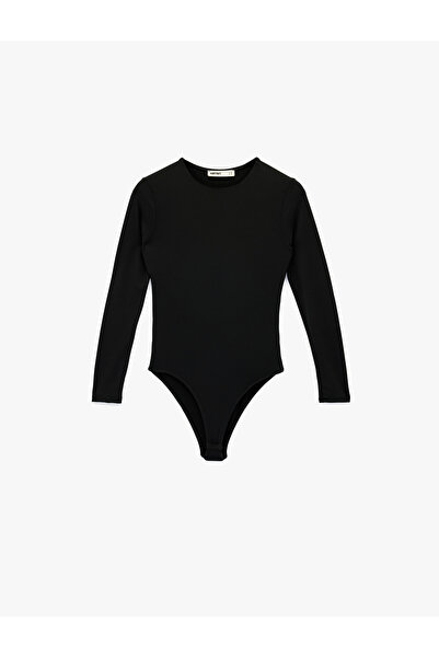 Koton Long Sleeve Crew Neck Slim Fit Bodysuit