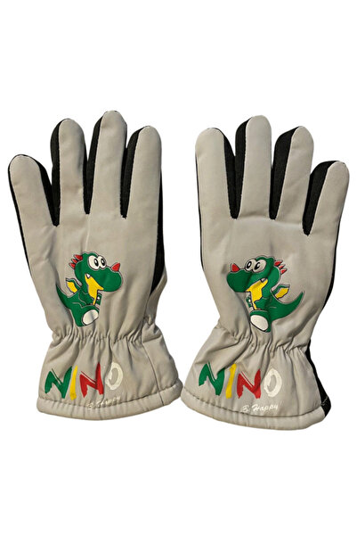 LİNOTTİ Boys' Snow Gloves Dino 4-8 Years