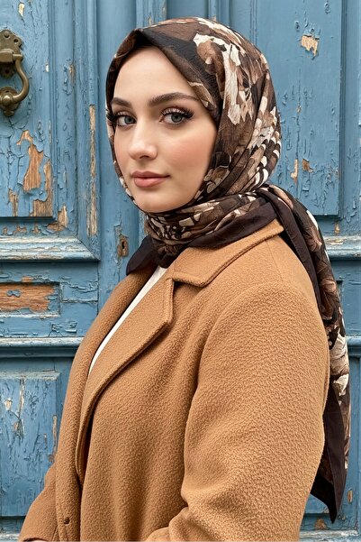 İmajButik Brown İpekhan Patterned Shawl