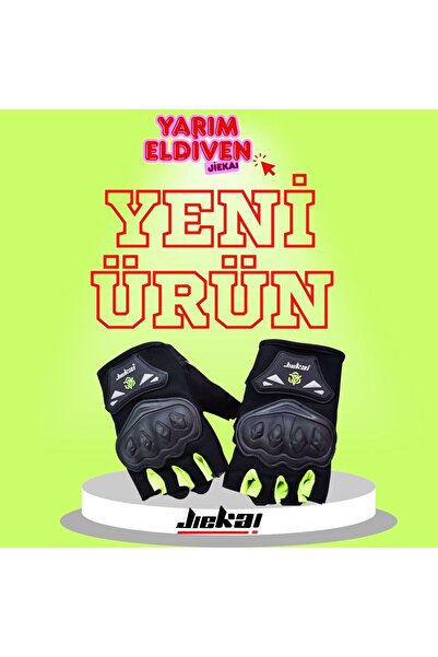 JİEKAİ BİSİKLET ELDİVENİ YARIM (YEŞİL)