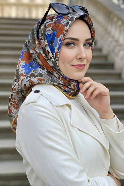 İmajButik Khaki Soft Digital Cotton Scarf