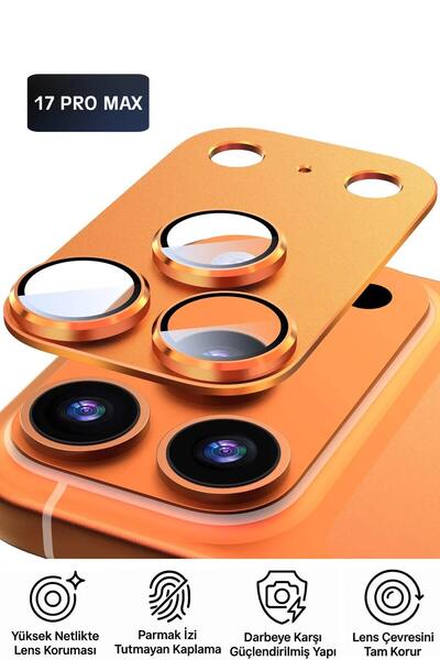 Tech&bello accessories واقي عدسة الكاميرا المتوافق مع آيفون 17 برو ماكس مع إط...