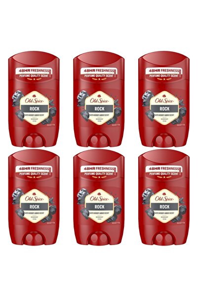 Old Spice Rock Deodorant Stick 50ml - 6 Pack Bundle