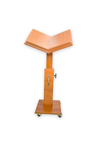 Generic Large Adjustable Wooden Quran Stand with Wheels