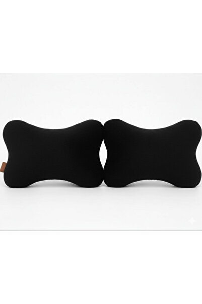 darinza 2 Adet Lastikli Siyah Oto Boyun Yastığı Tüm Araçlarla Uyumlu • Araç •