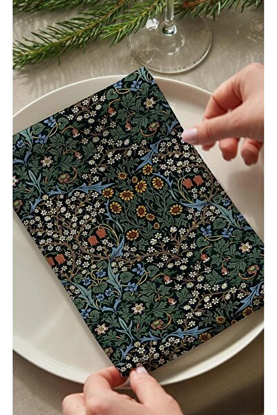 Markaev Комплект от 4 салфетки от памук „Нощни цветя“