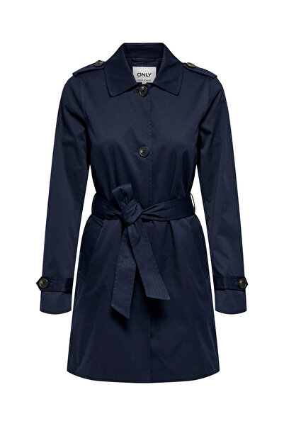 ONLY Trenci lung, albastru închis, cu închidere cu nasturi, pentru femei - 15...