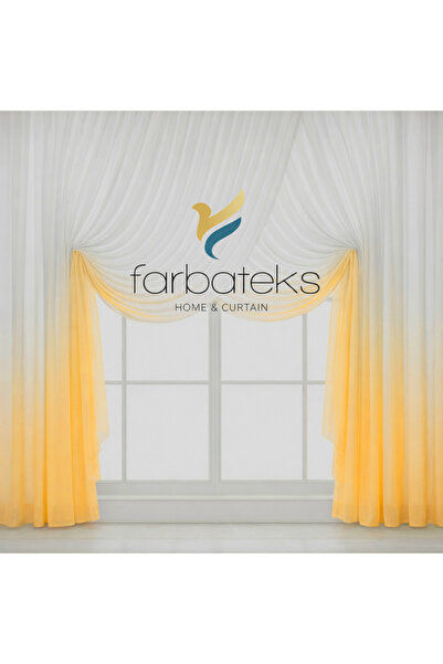 farbateks Orange Melon Tulle with Color Transition from Bottom Double-Breaste...